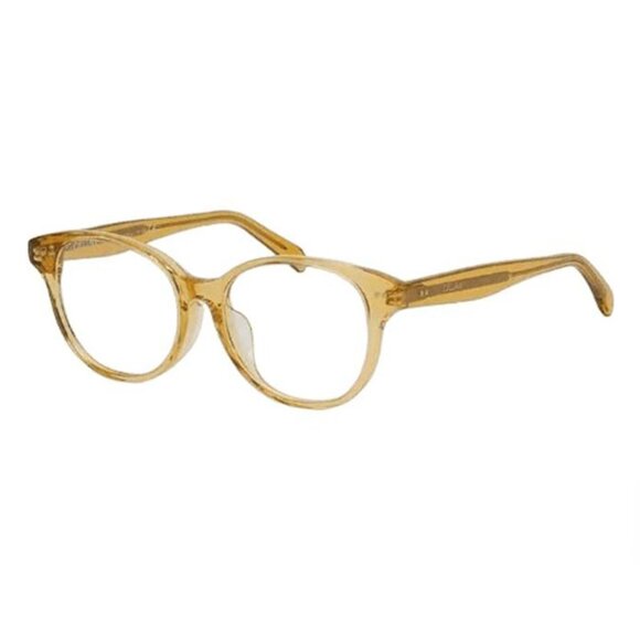 メガネ Celine CL50007F 039 Yellow Transparent Round Frames NEW CELINE CL50007F 039 WOMEN ROUND YELLOW CLEAR EYEGLASSES